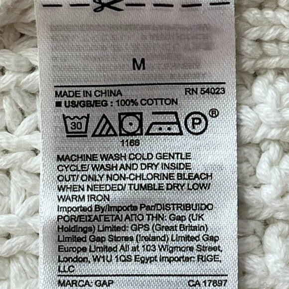 GAP Women's Fisherman Cable-Knit Sweater sz Medium Turtleneck Coastal Old Money - Picture 4 of 9